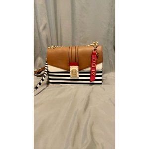 Aldo Women's Blue & White Striped Cross Shoulder Bag